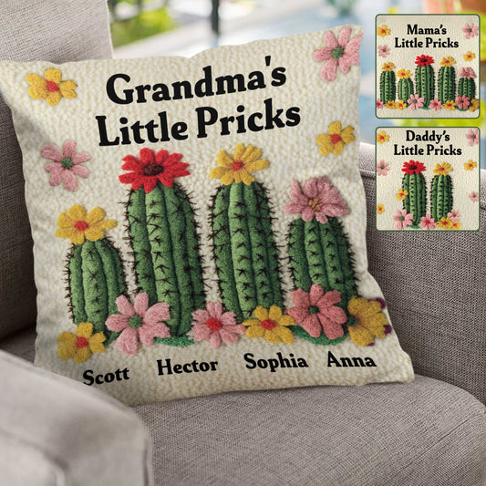 Coussin décoratif personnalisé « Les petits défauts de grand-mère »
