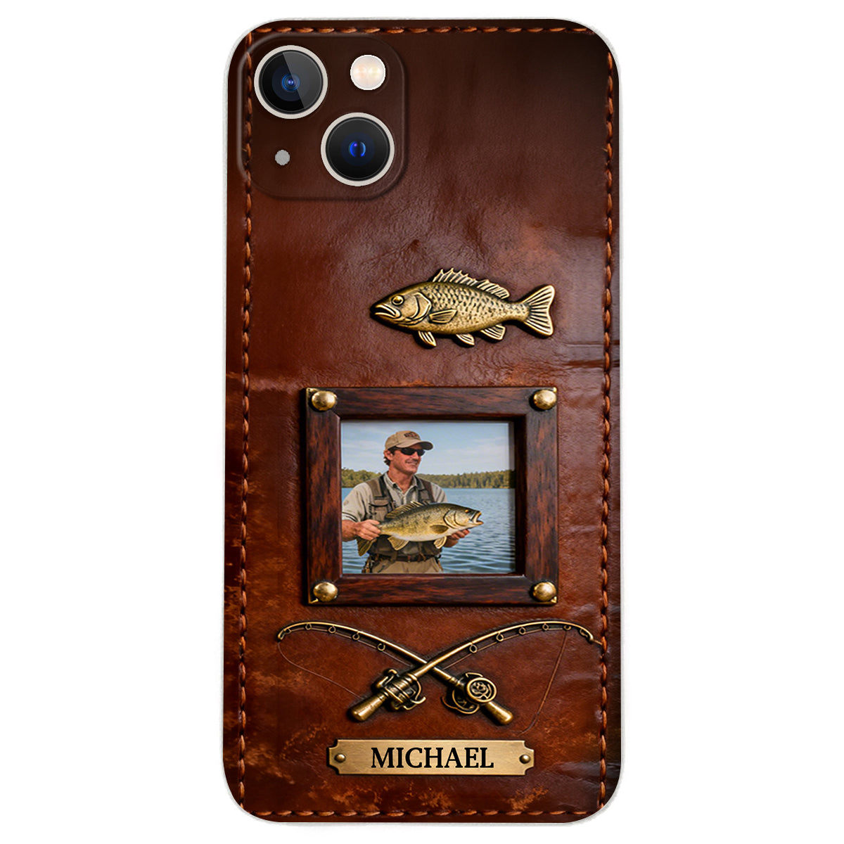 Best Catch - Personalized Fishing Leather Phone Case