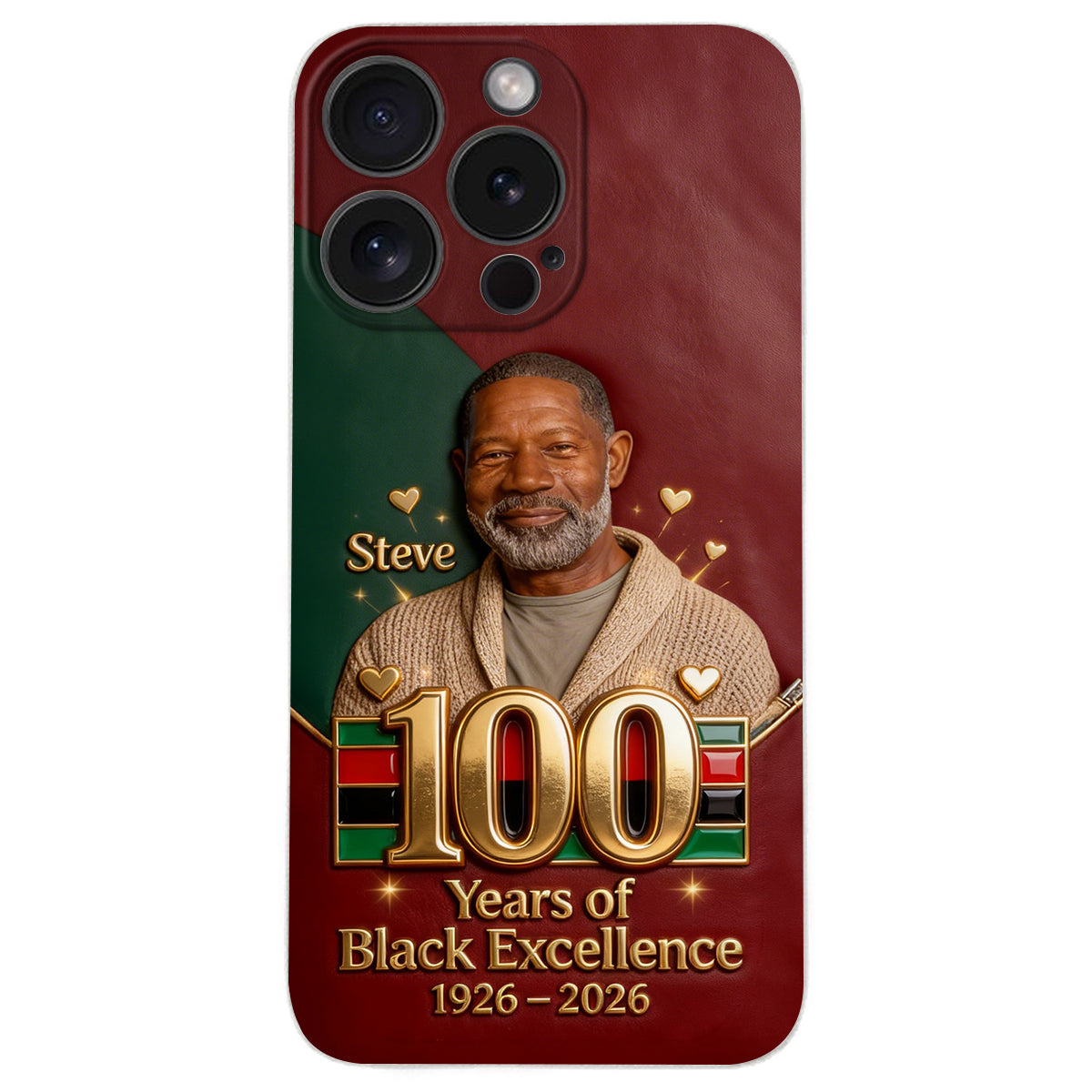 100 Years Of Black Excellence - Personalized African American Leather Phone Case