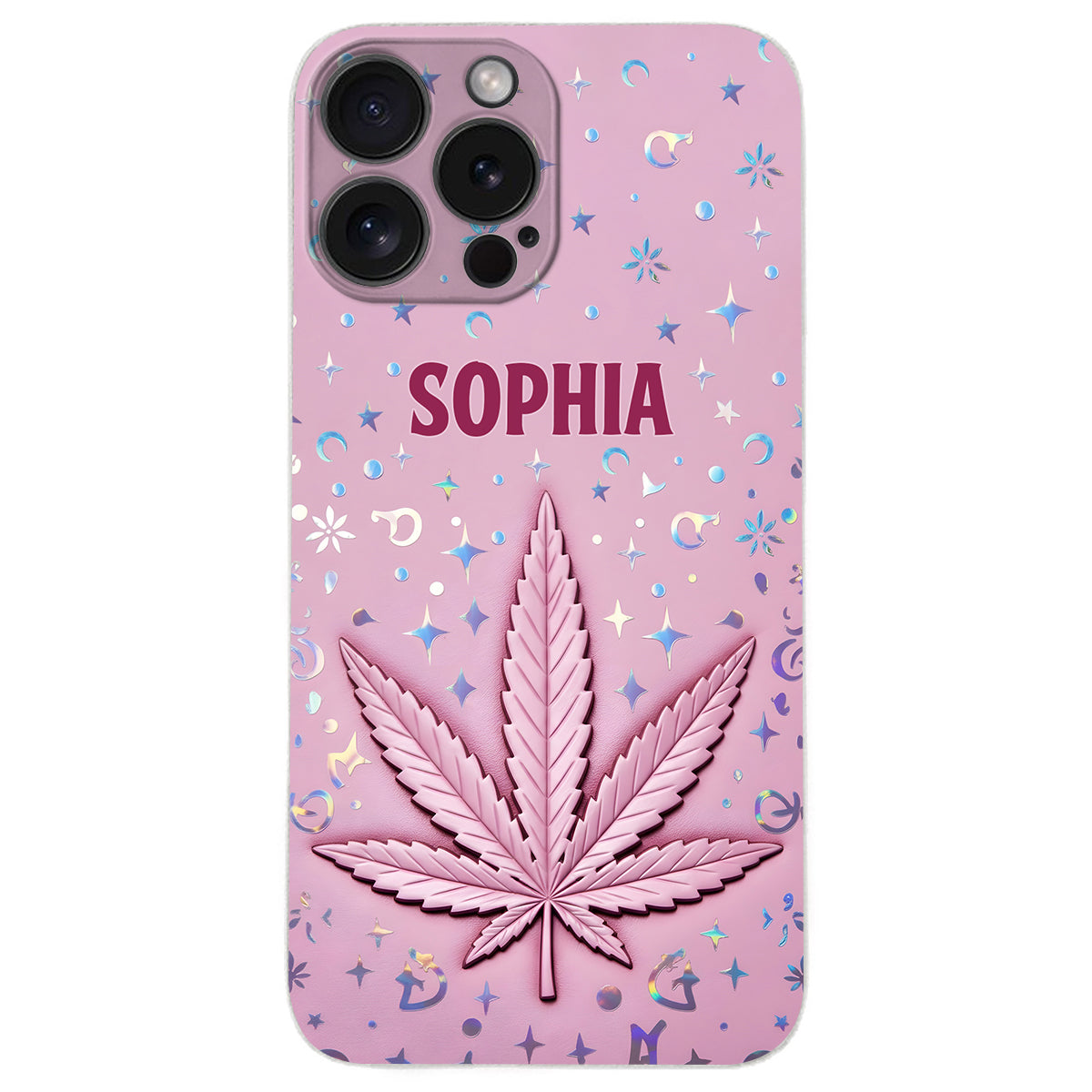Stoner Chick - Personalized Weed Leather Phone Case