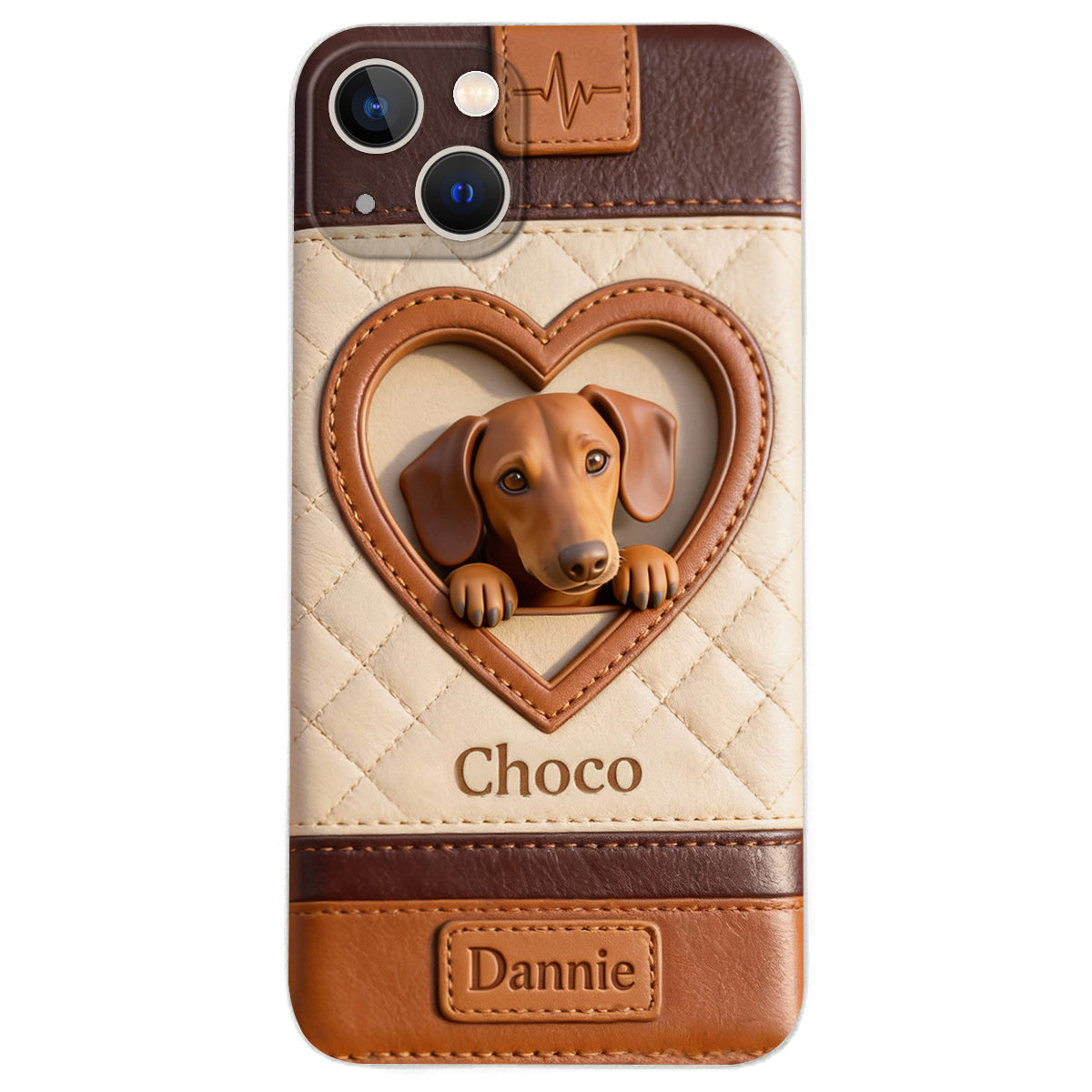 Étui de téléphone en cuir personnalisé à partir de n'importe quelle photo - Étui de téléphone en cuir pour chien personnalisé
