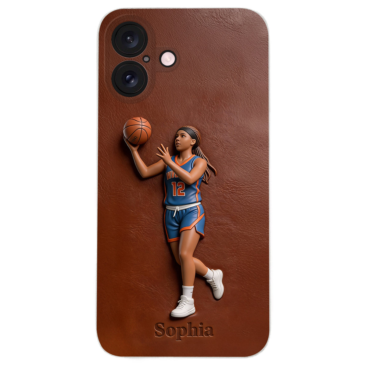 Love Basketball - Personalized Basketball Leather Phone Case