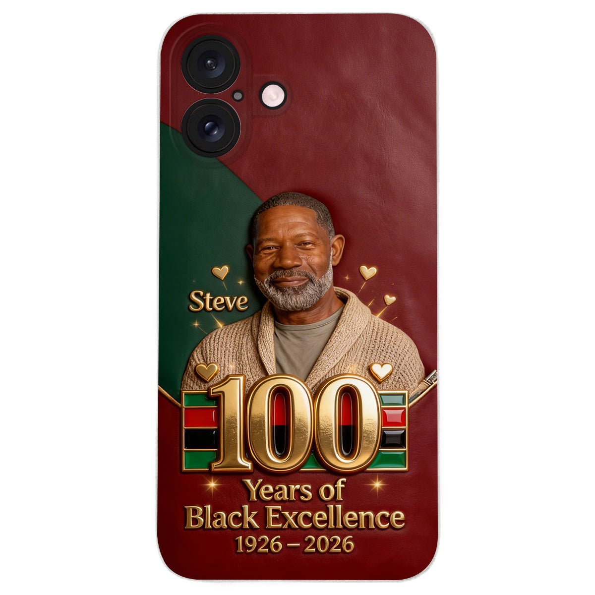 100 Years Of Black Excellence - Personalized African American Leather Phone Case