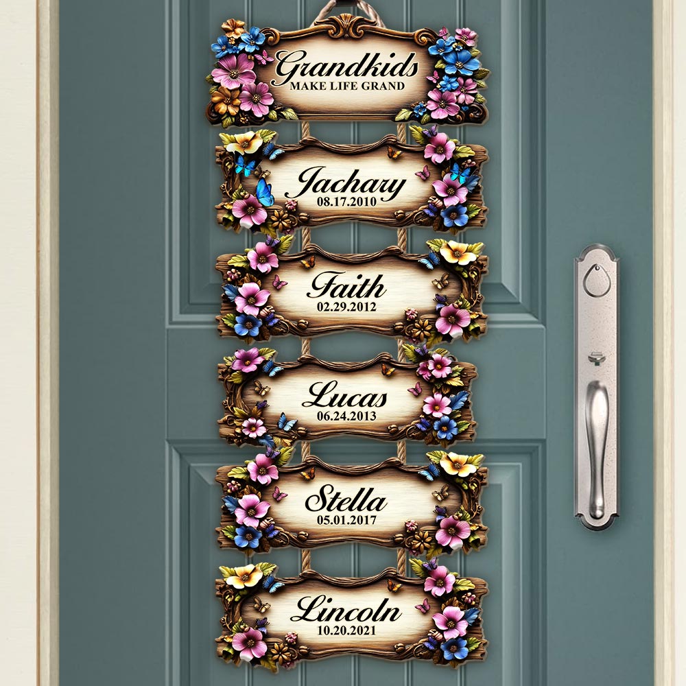 Les petits-enfants rendent la vie formidable - Panneau personnalisé en bois de palette pour grand-mère