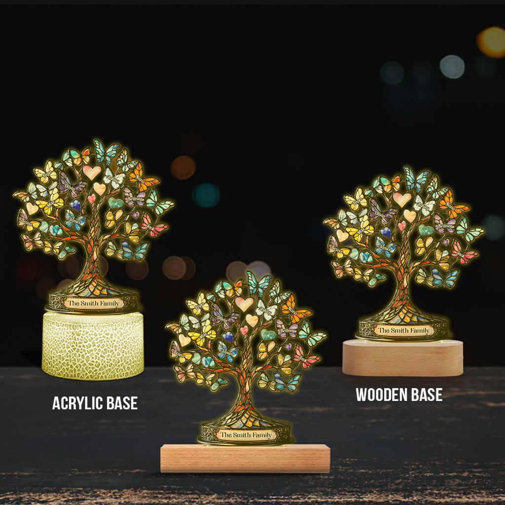 Arbre de Vie - Socle lumineux personnalisé en forme de famille
