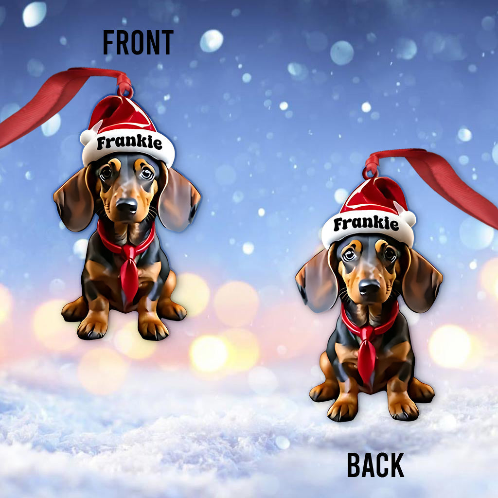 Cute Dachshund - Personalized Dachshund Ornament