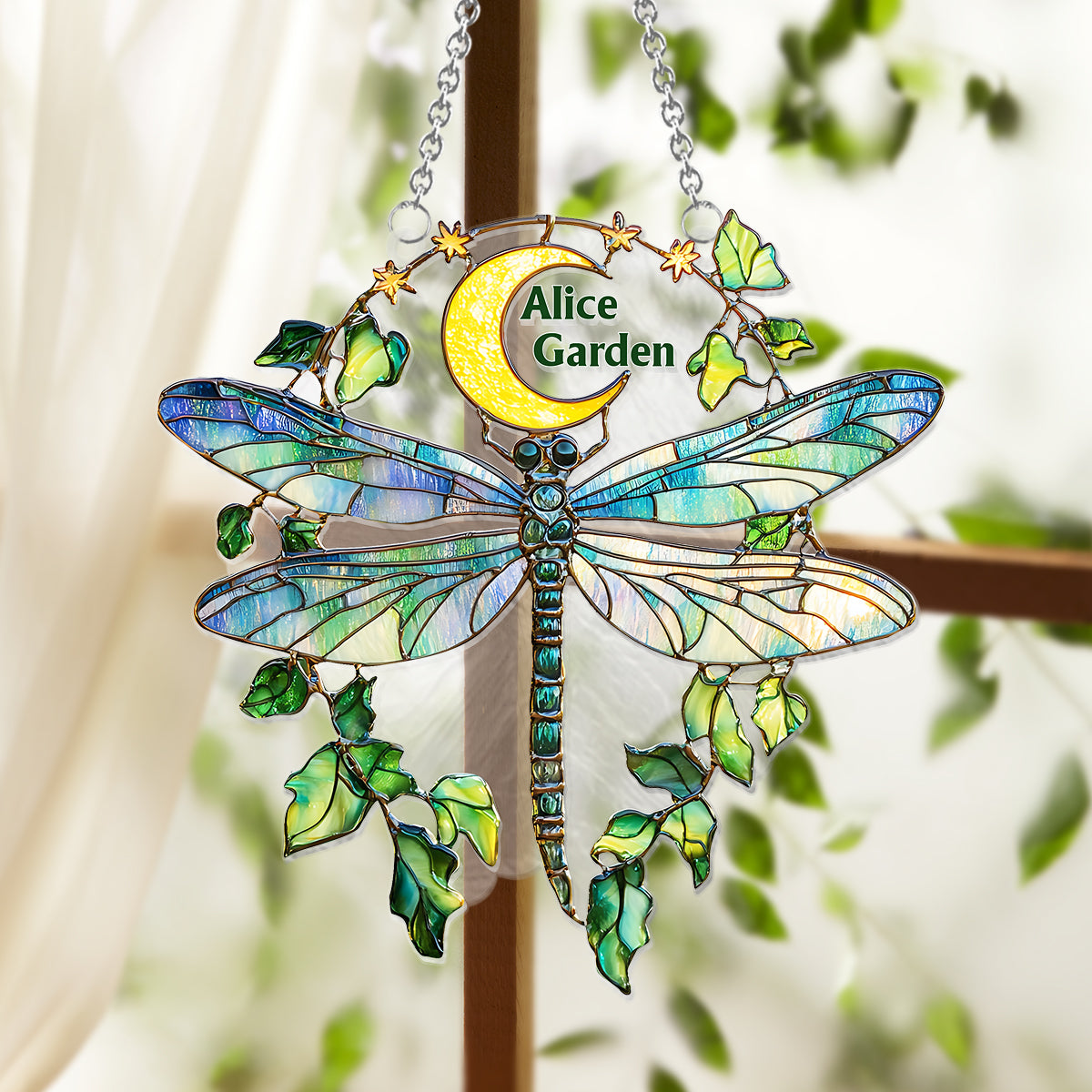 Libellule de jardin - Attrape-soleil personnalisé à suspendre à la fenêtre