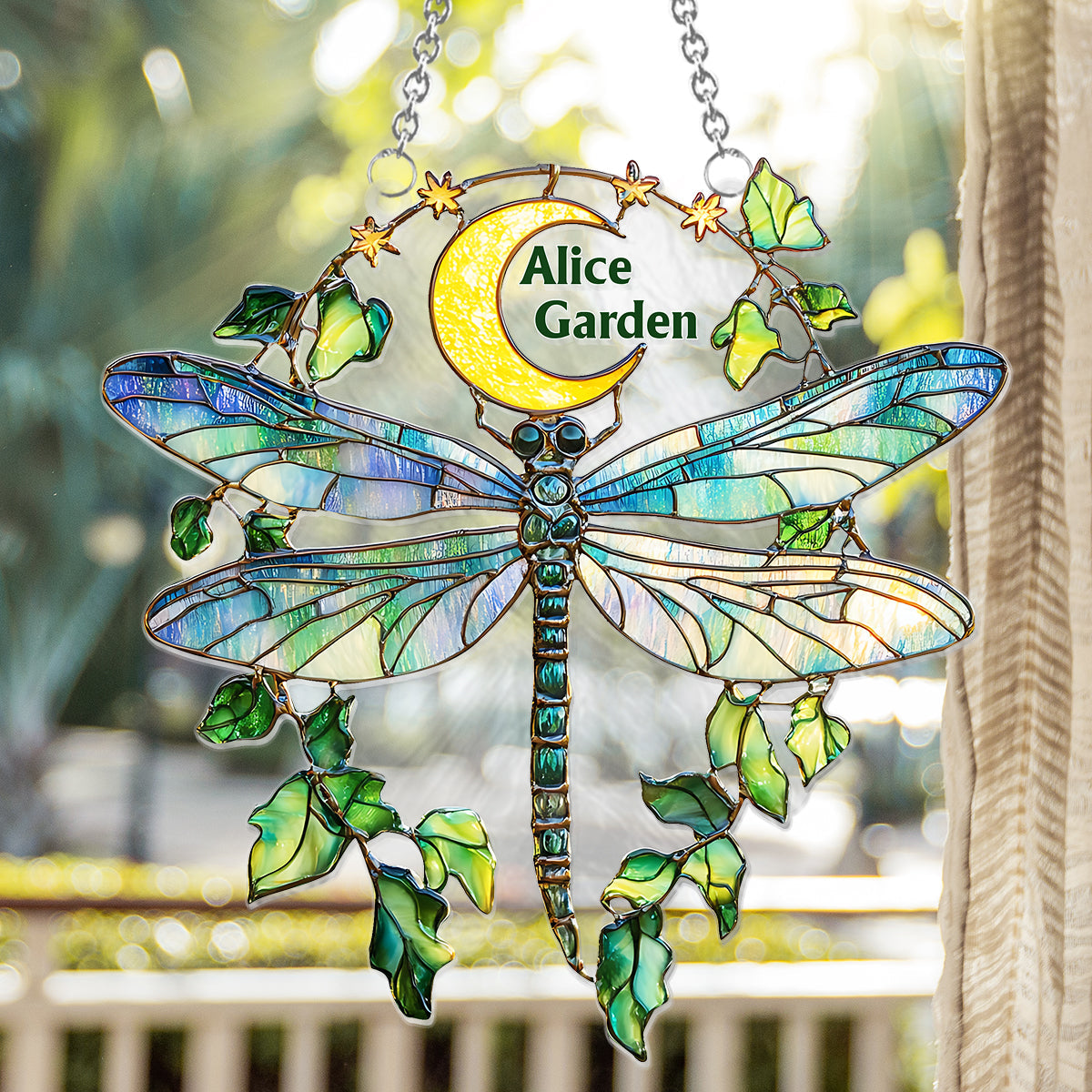 Libellule de jardin - Attrape-soleil personnalisé à suspendre à la fenêtre