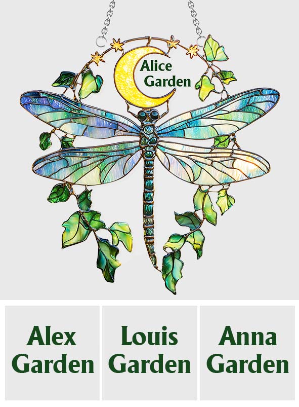 Libellule de jardin - Attrape-soleil personnalisé à suspendre à la fenêtre