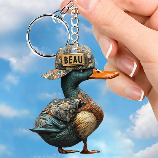 Porte-clés de chasse personnalisé pour la chasse au canard