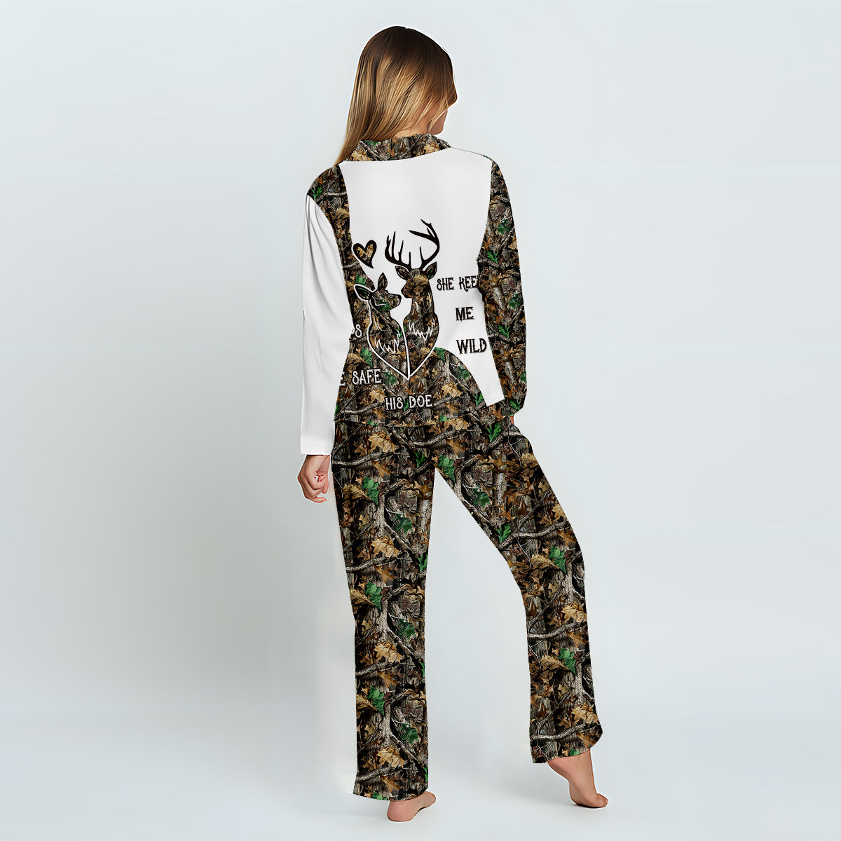 Wildest Love - Personalized Hunting Button Down Pajamas