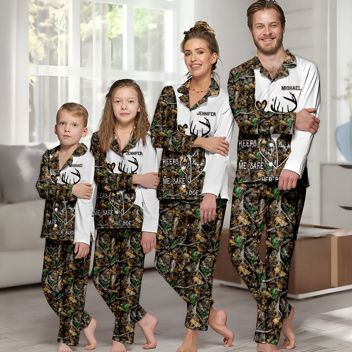 Wildest Love - Personalized Hunting Button Down Pajamas