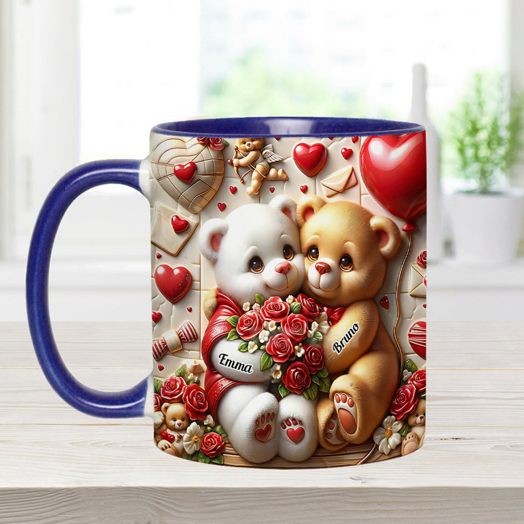 Couple d'oursons mignons - Mug personnalisé pour couple
