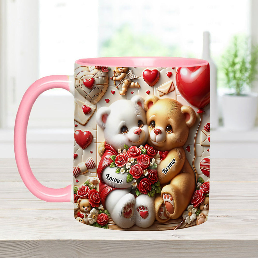 Couple d'oursons mignons - Mug personnalisé pour couple