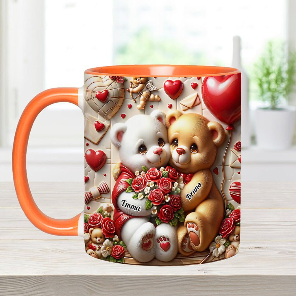 Couple d'oursons mignons - Mug personnalisé pour couple