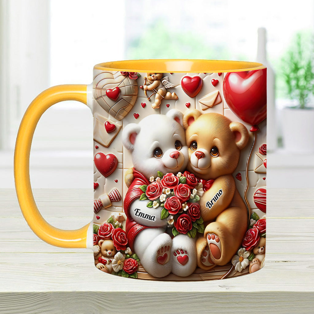 Couple d'oursons mignons - Mug personnalisé pour couple