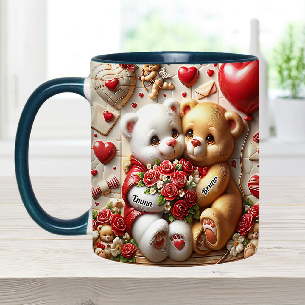 Couple d'oursons mignons - Mug personnalisé pour couple