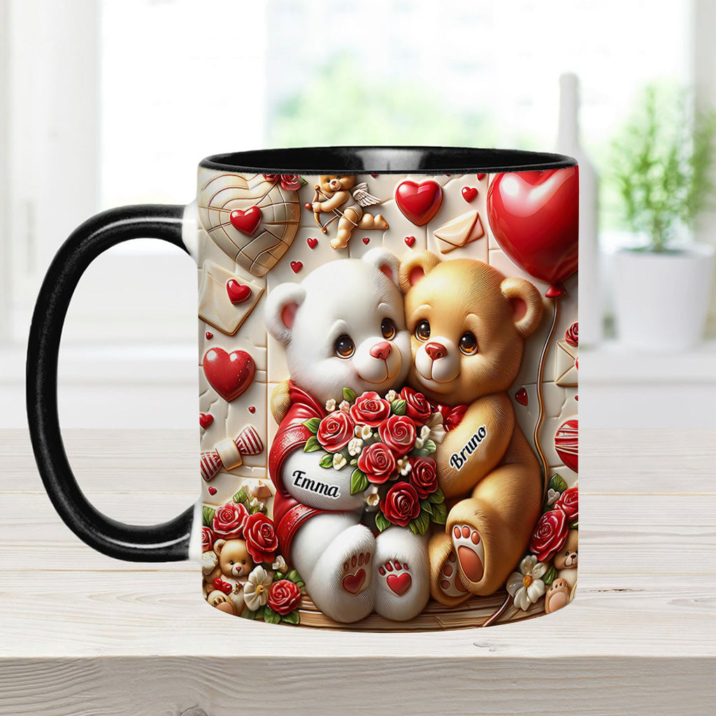 Couple d'oursons mignons - Mug personnalisé pour couple