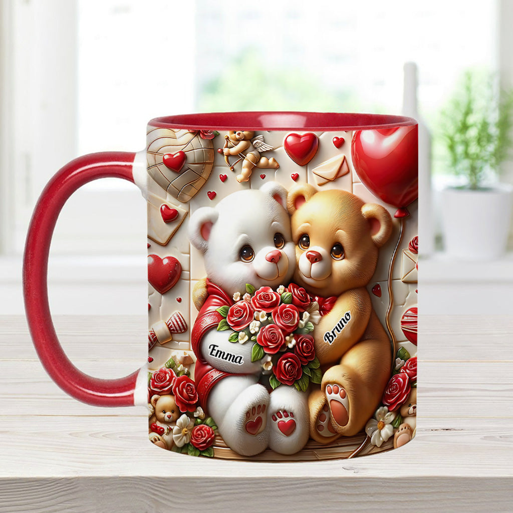 Couple d'oursons mignons - Mug personnalisé pour couple