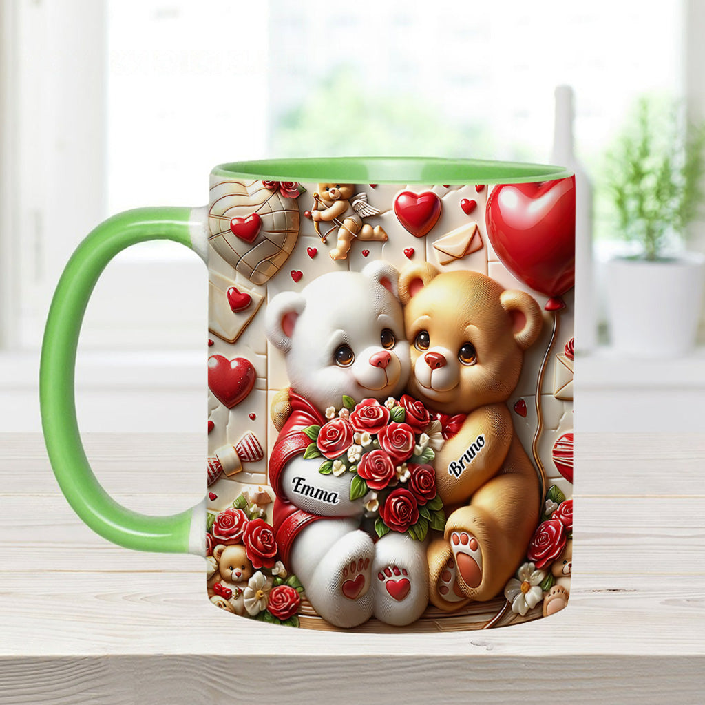 Couple d'oursons mignons - Mug personnalisé pour couple