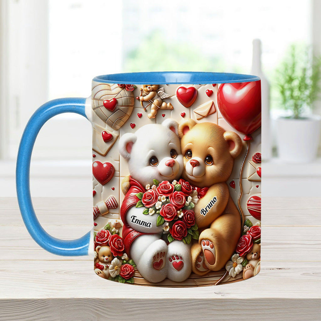 Couple d'oursons mignons - Mug personnalisé pour couple