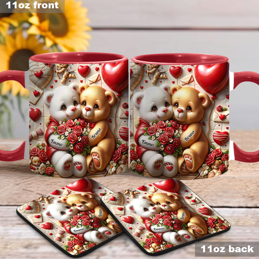 Couple d'oursons mignons - Mug personnalisé pour couple