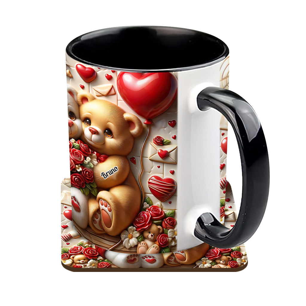 Couple d'oursons mignons - Mug personnalisé pour couple