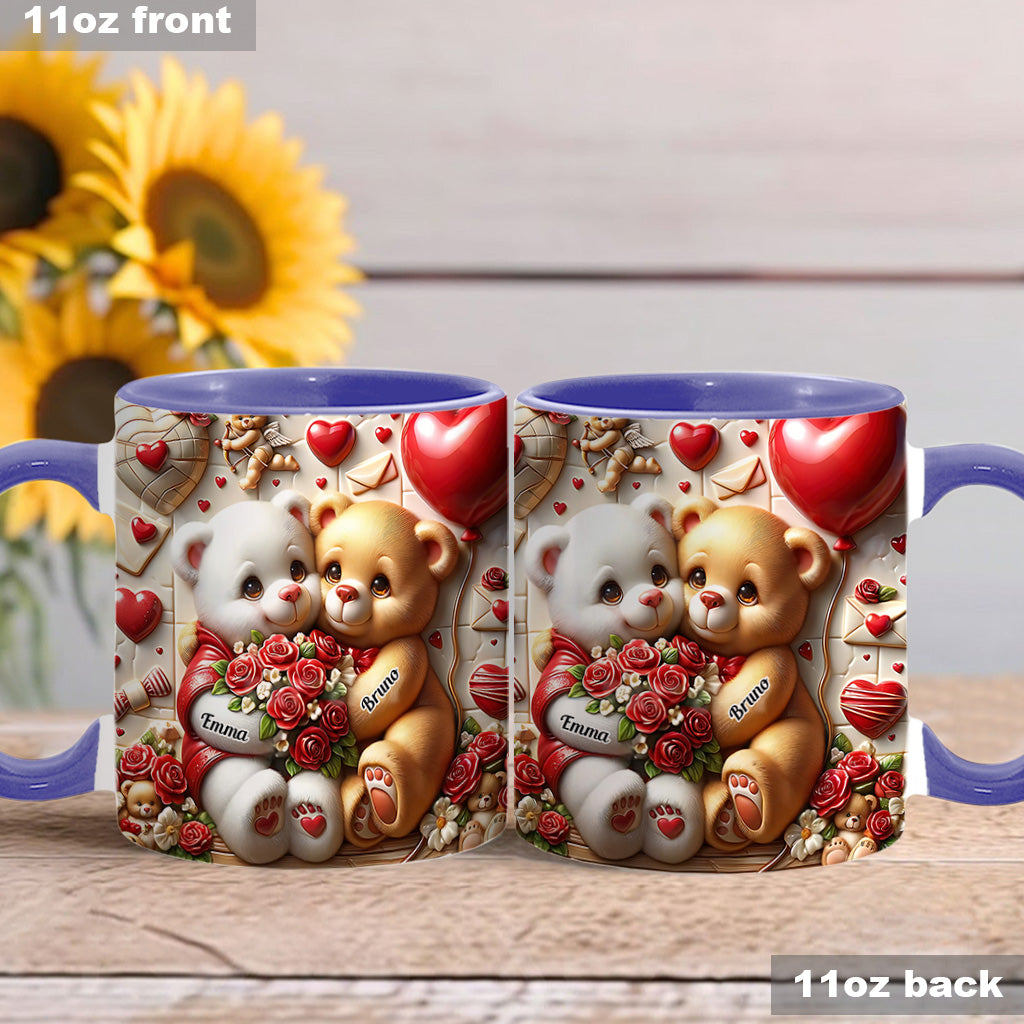 Couple d'oursons mignons - Mug personnalisé pour couple