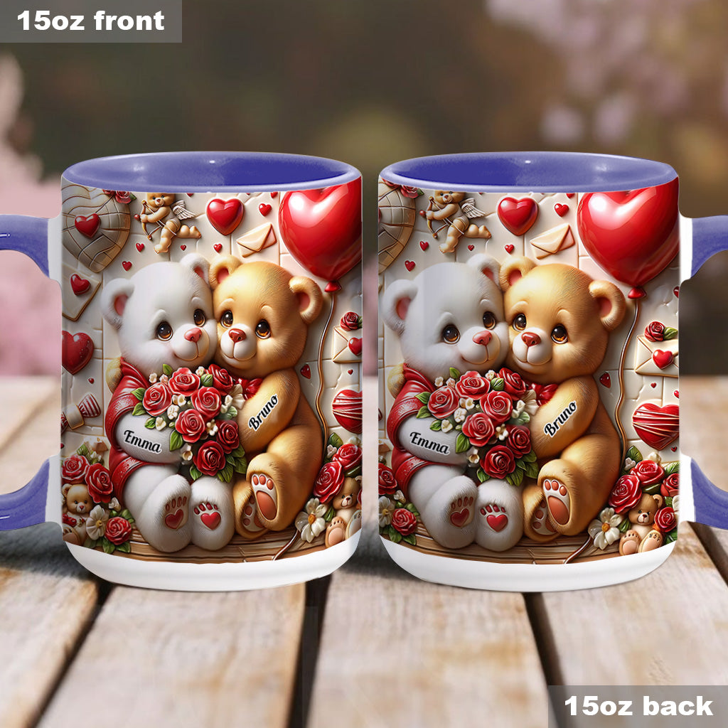 Couple d'oursons mignons - Mug personnalisé pour couple