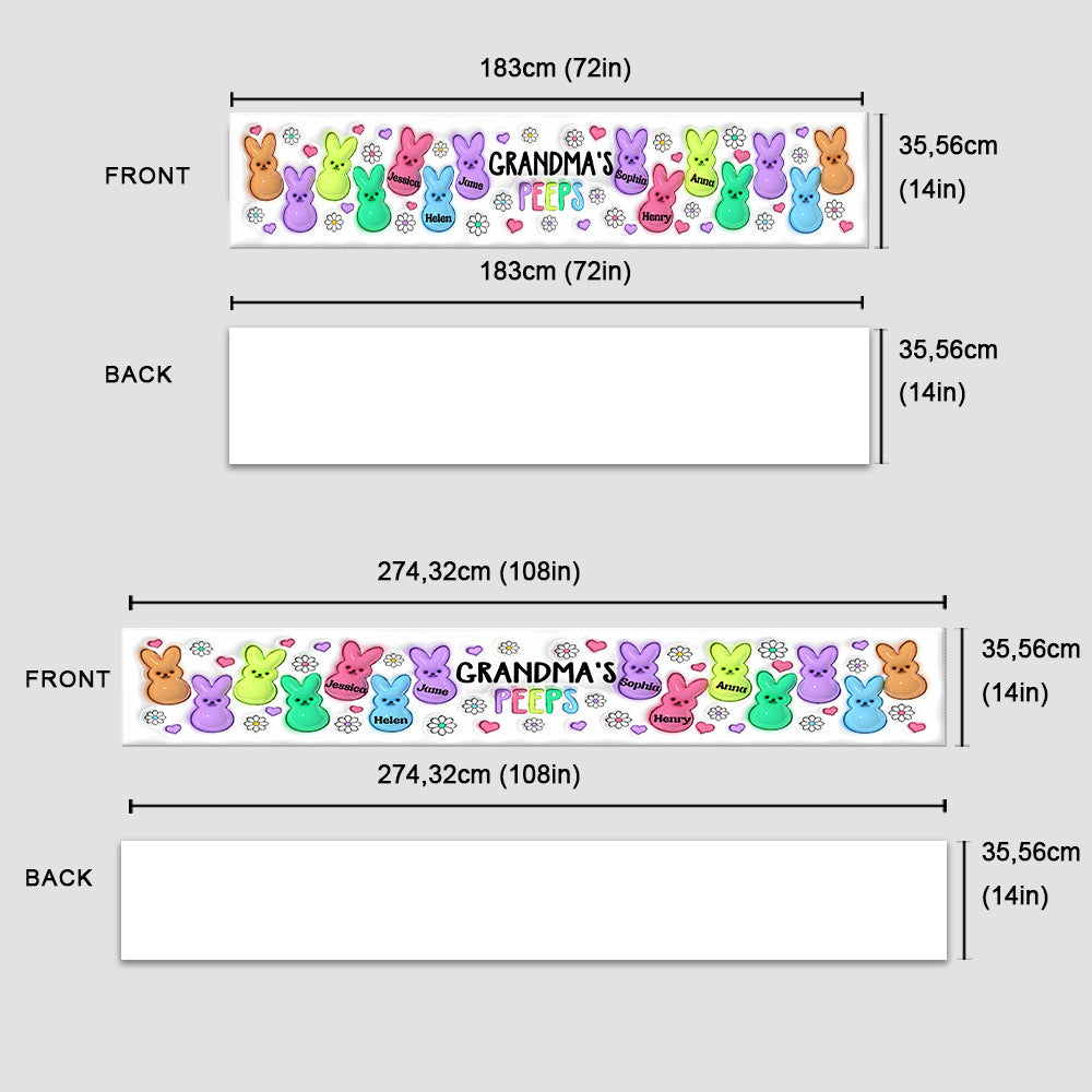 Chemin de table personnalisé « Les amis de grand-mère »