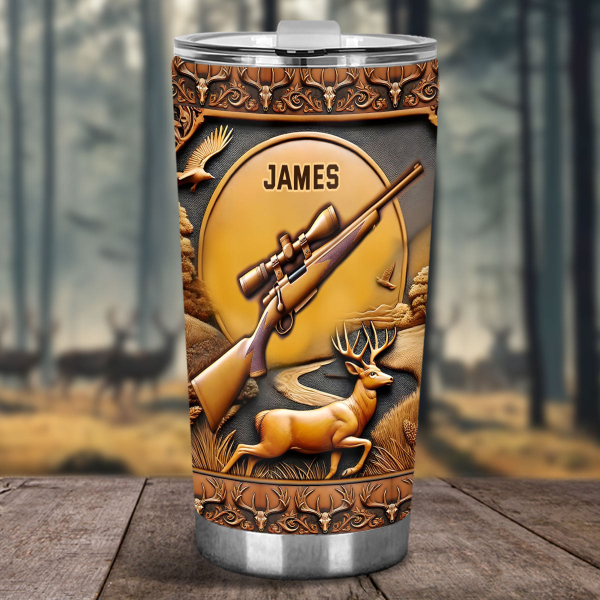 Gobelet isotherme personnalisé « La chasse, c'est la passion »