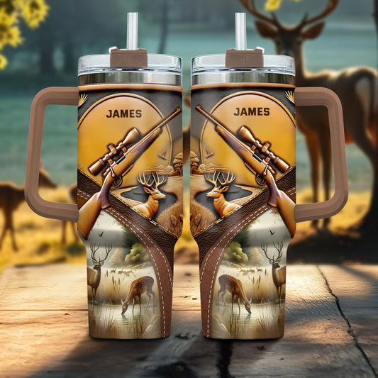 Gobelet isotherme personnalisé « Love Hunting » avec poignée