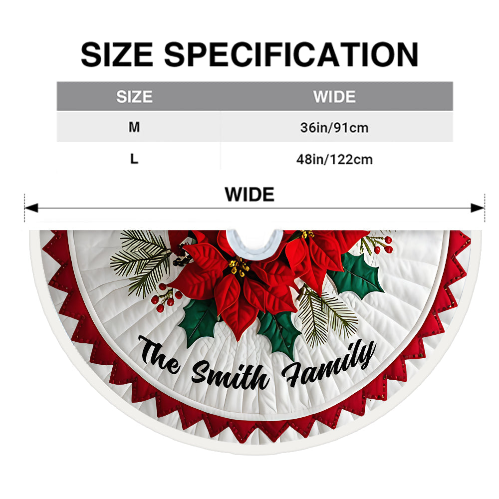 Merry Christmas - Personalized Family Tree Skirt