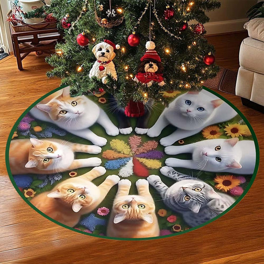 Merry Christmas - Personalized Cat Tree Skirt