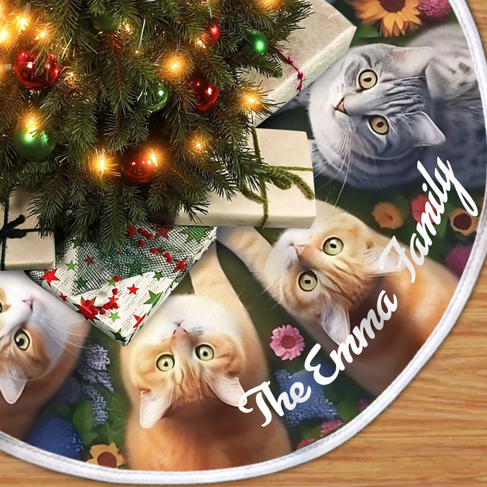 Merry Christmas - Personalized Cat Tree Skirt
