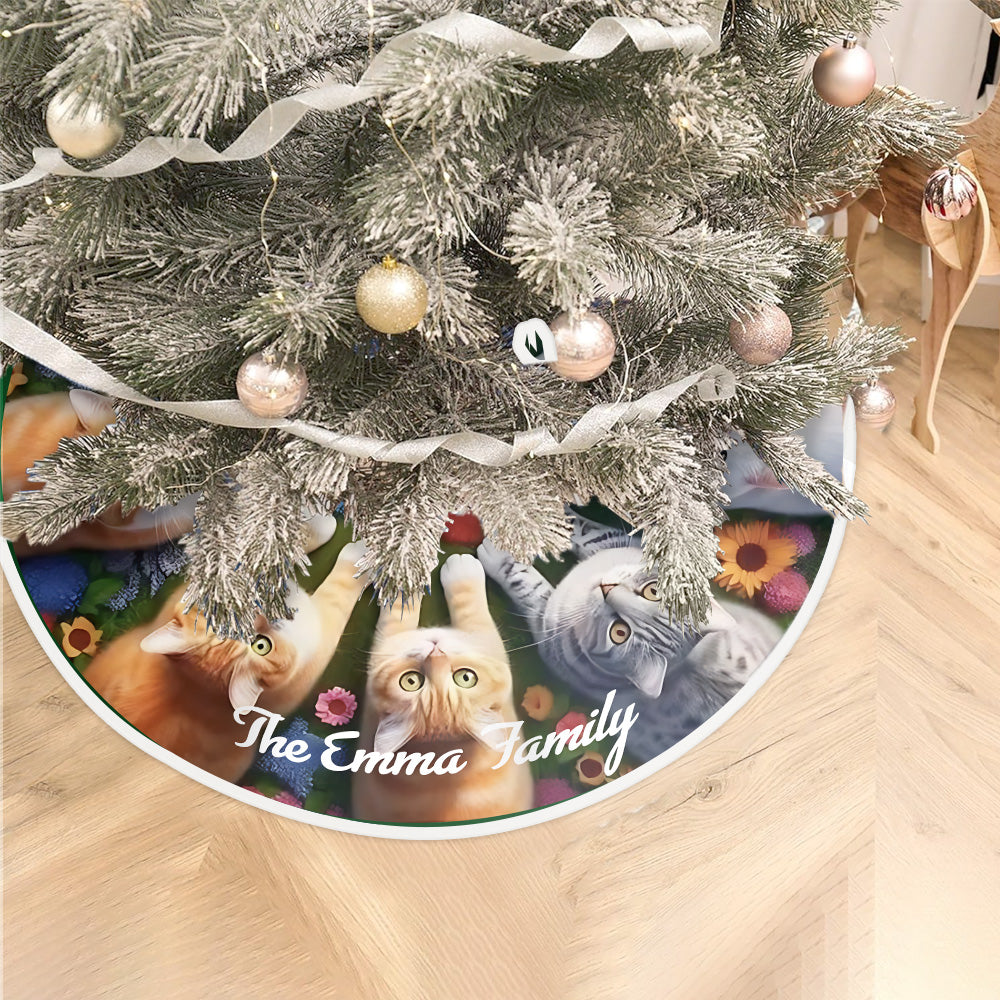 Merry Christmas - Personalized Cat Tree Skirt