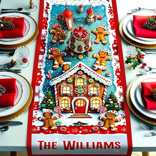 Joyeux Noël - Chemin de table familial personnalisé