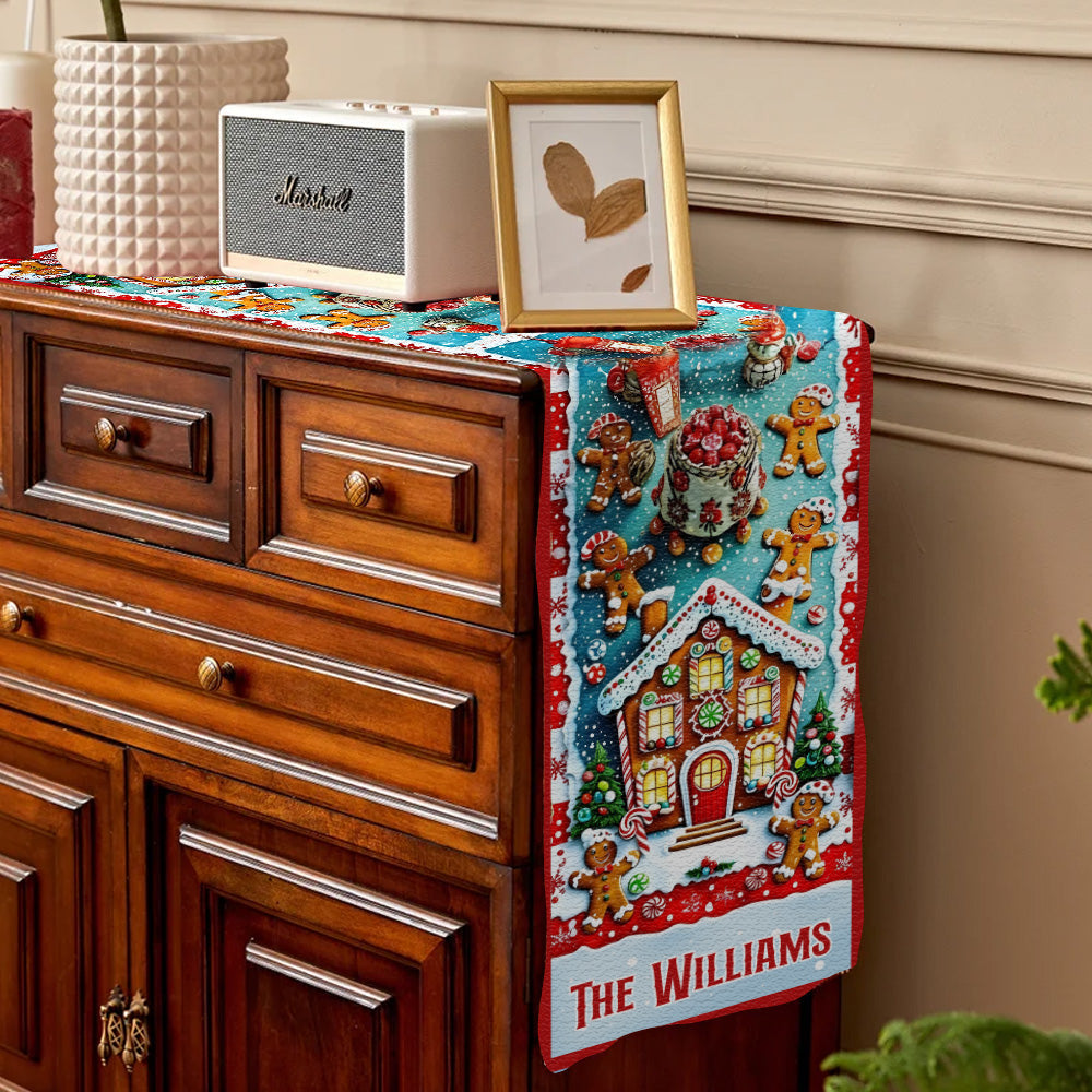 Joyeux Noël - Chemin de table familial personnalisé