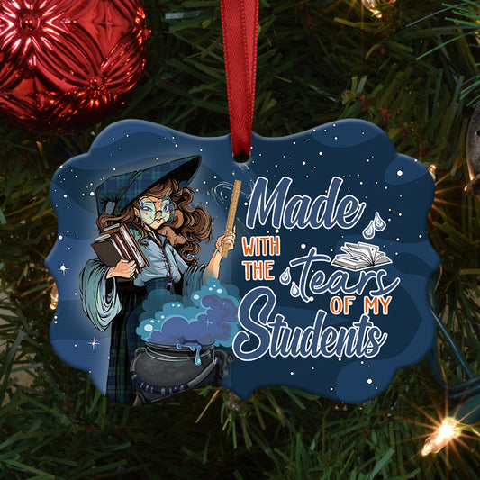 Professeur Sorcière Fabriquée avec les Larmes de Mes Élèves - Médaillon Ornement en Aluminium (Imprimé des Deux Côtés) 1122