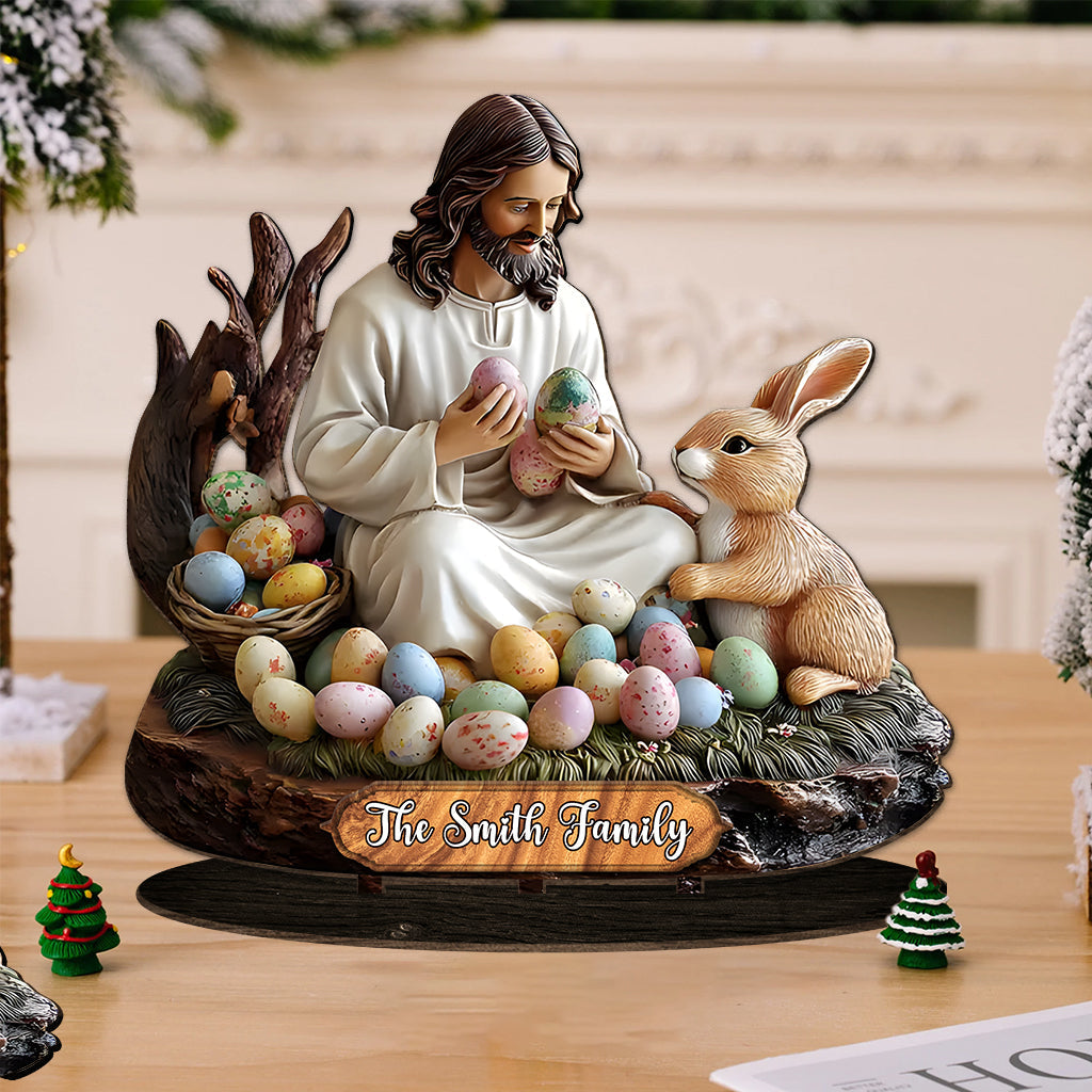 He Is Risen - Personalized Christian 1 Layered Big Freestanding