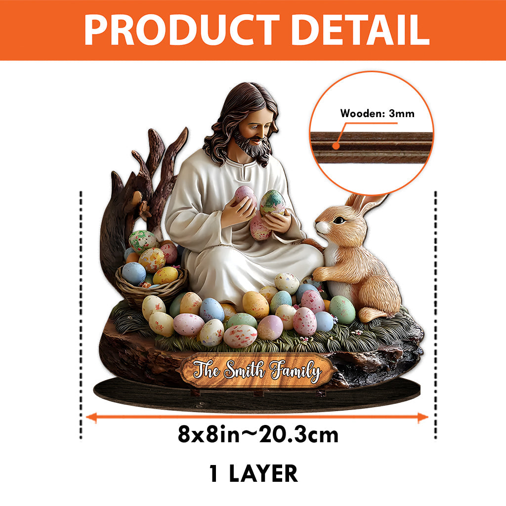 He Is Risen - Personalized Christian 1 Layered Big Freestanding