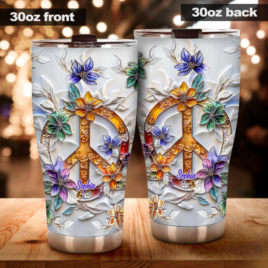 Pure Peace - Personalized Hippie Tumbler