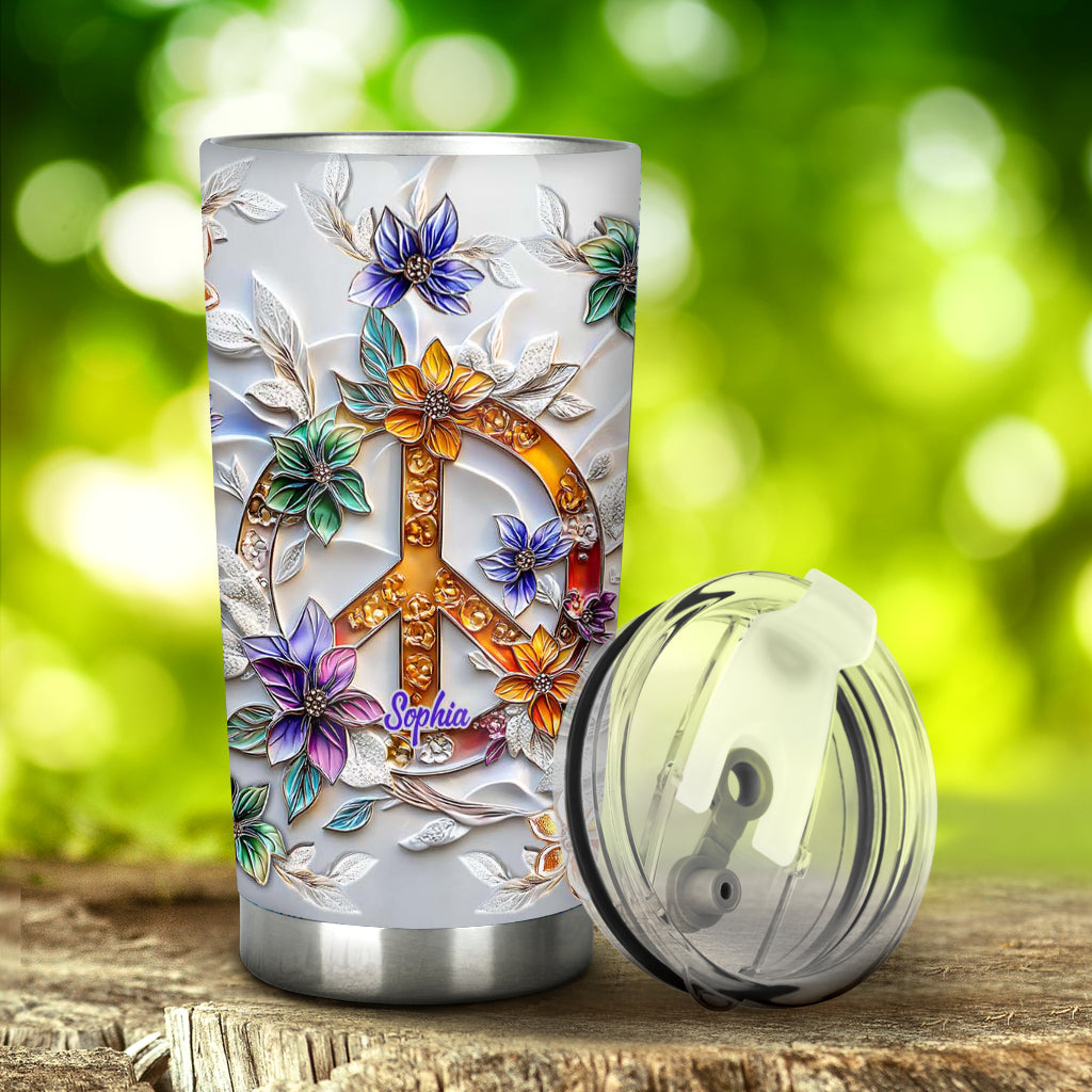 Pure Peace - Personalized Hippie Tumbler