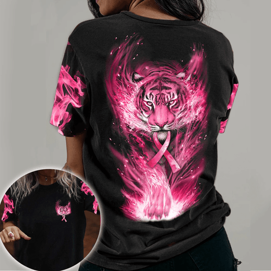 Sensibilisation au cancer du sein : T-shirt et sweat à capuche « Tigre » – 0822