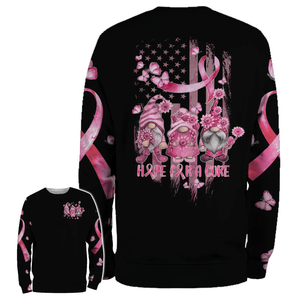 Gnomes de l'espoir pour la guérison - T-shirt et sweat à capuche « Sensibilisation au cancer du sein » 0822