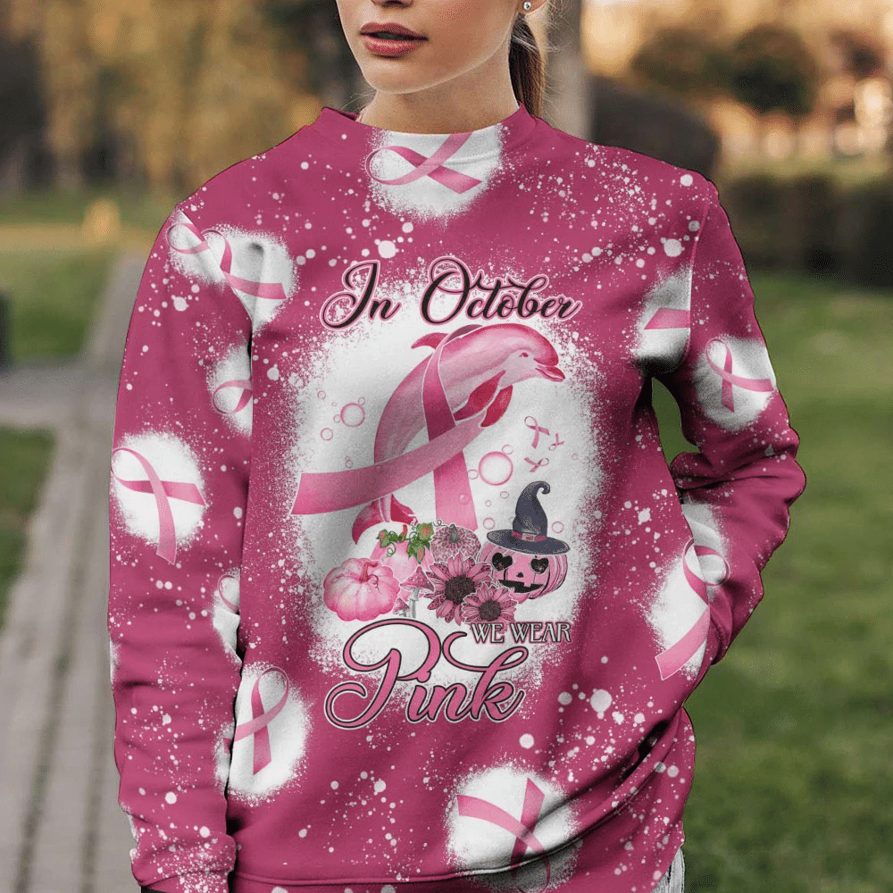 En octobre, on porte du rose - T-shirt et sweat à capuche pour la sensibilisation au cancer du sein 0822