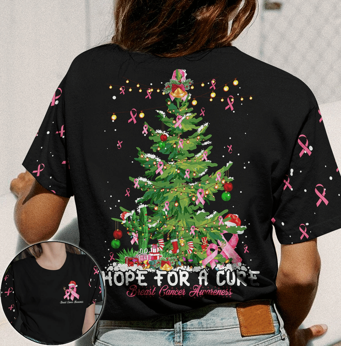 Espoir d'un remède contre le cancer du sein - T-shirt et sweat à capuche de sensibilisation au cancer du sein (0822)