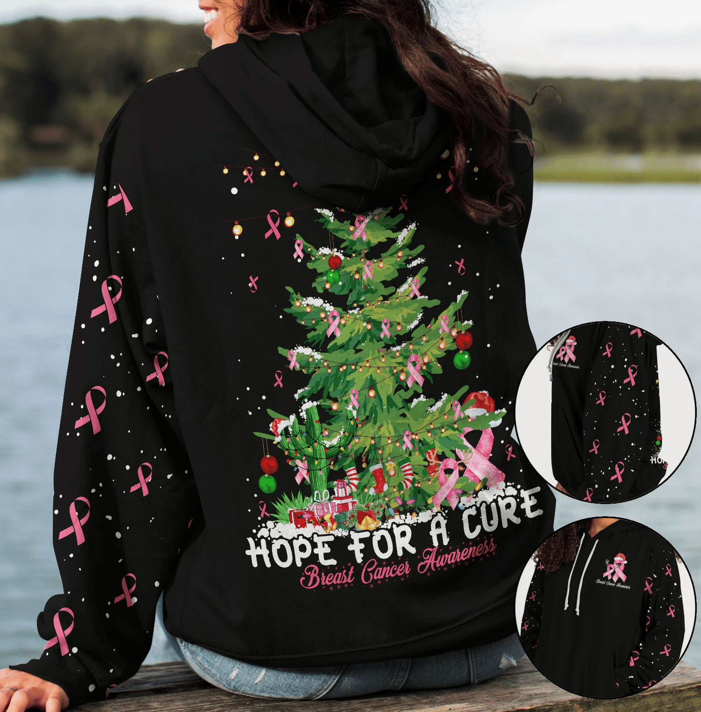 Espoir d'un remède contre le cancer du sein - T-shirt et sweat à capuche de sensibilisation au cancer du sein (0822)