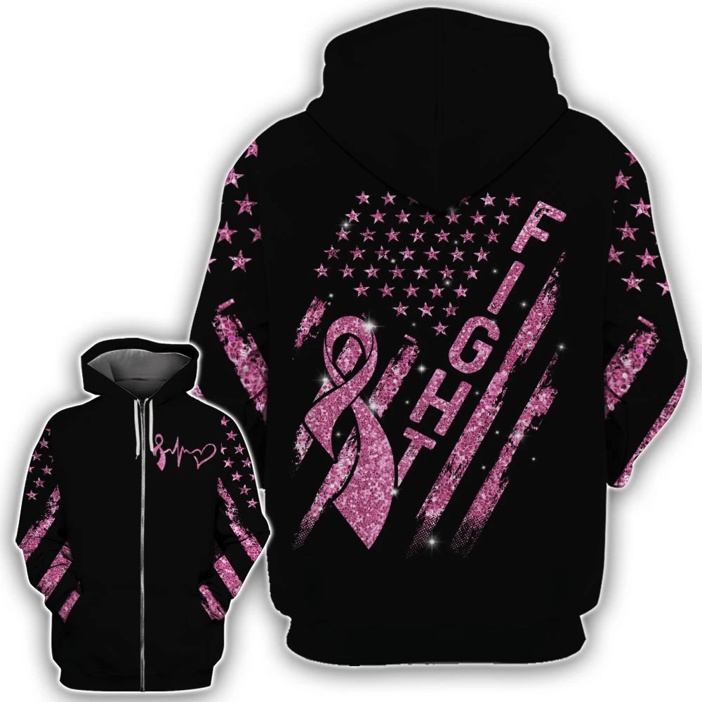Lutte contre le cancer du sein - T-shirt et sweat à capuche de sensibilisation au cancer du sein 0822