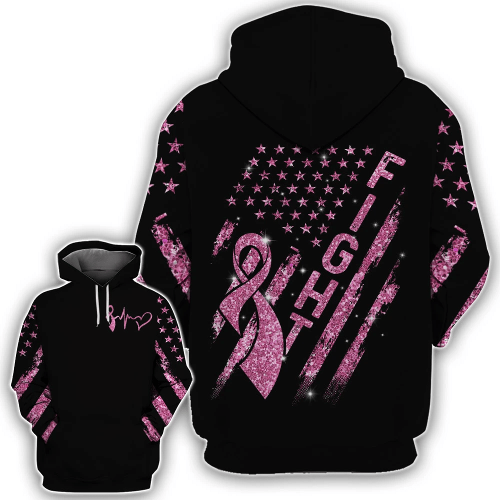 Lutte contre le cancer du sein - T-shirt et sweat à capuche de sensibilisation au cancer du sein 0822